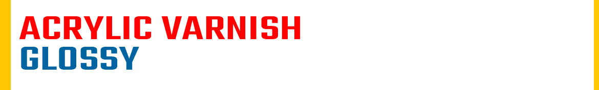 Glossy acrylic varnish