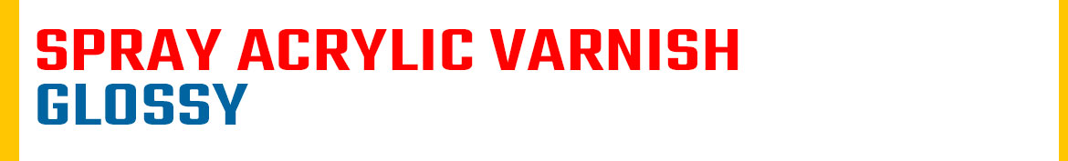 Glossy acrylic spray varnish