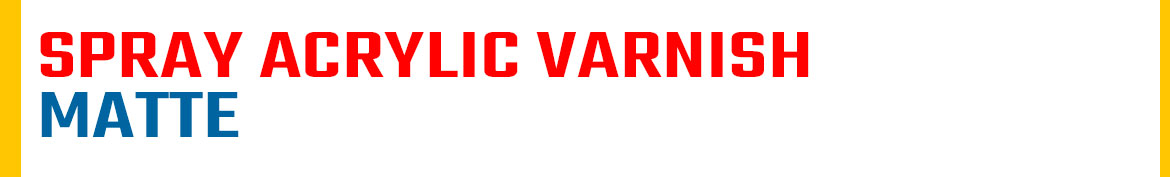 Matte acrylic spray varnish