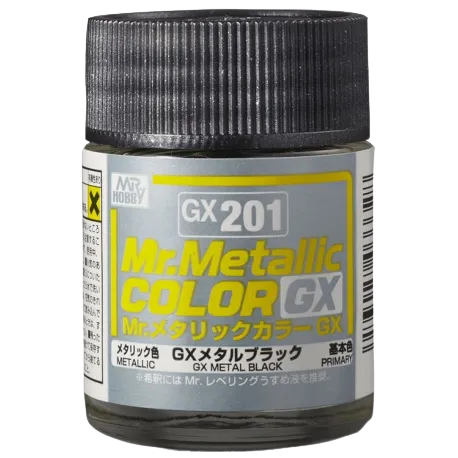 MR METALLIC COLOR GX-201 GX METAL BLACK - 18ML