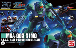 GUNDAM HGUC -150- ZETA MSA-003 (GUNDAM MODEL KIT) 1/144