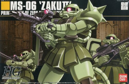 GUNDAM HGUC -040- MS-06 ZAKU II MASS PRODUCTION TYPE (GUNDAM MODEL KIT) 1/144