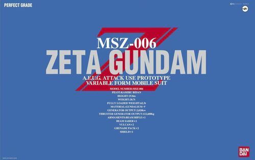 GUNDAM PG -04- MSZ-006 ZEGA GUNDAM 1/60