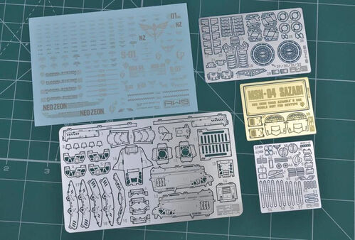 MADWORKS ETCHING PARTS -S04- RG MSN-04 SAZABI + WATER DECALS