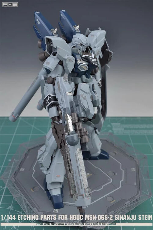 MADWORKS ETCHING PARTS -S07- HGUC MSN-06S-2 SINANJU STEIN + WATERSLIDE DECALS