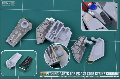 MADWORKS ETCHING PARTS -S38- EG GAT-X105 STRIKE GUNDAM + WATERSLIDE DECALS