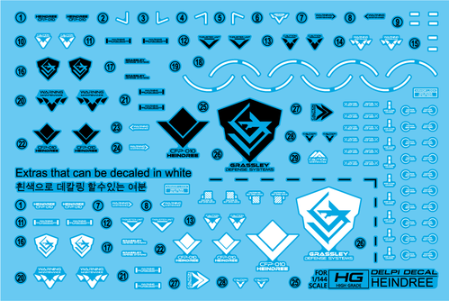 DELPI DECAL - 1/144 RG - EXIA WATER DECAL - HOLO