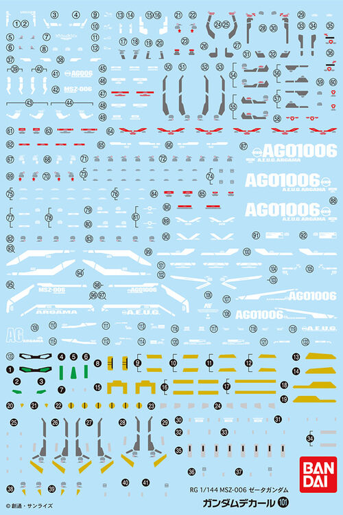 GUNDAM DECAL -101- MG MSZ-006 ZETA GUNDAM