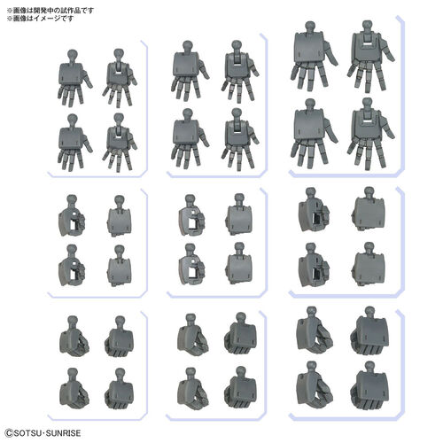 GUNDAM OPTION PARTS -OPS03- GUNPLA 04 BUILD HANDS SQUARE SHAPE 1/144