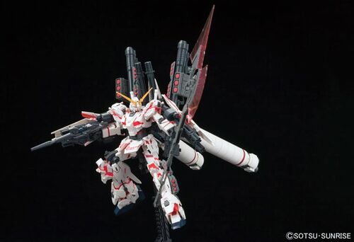 GUNDAM HGUC -199- RX-0 FULL ARMOR UNICORN GUNDAM - DESTROY MODE RED COLOR VER 1/144