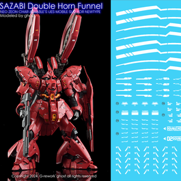 G-REWORK -RG- SAZABI DOUBLE HORN (SAZABI DECALS NOT INCLUDED)