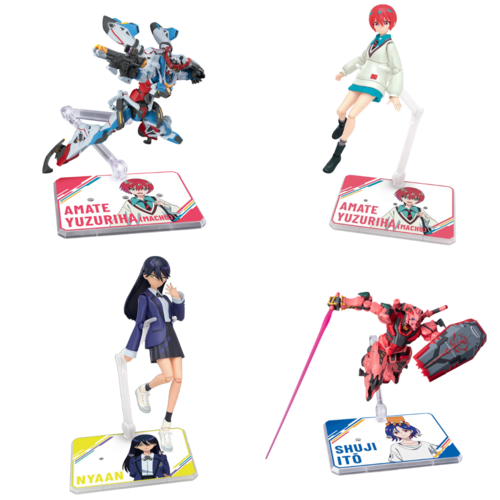 BANDAI ACTION BASE 7 - CLEAR COLOR MOBILE SUIT GQUUUUUUX STICKERS SET