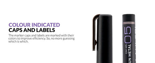 GAALHERI - METALLIC SERIES MARKER 05 - GUN METAL - 1 UNIT