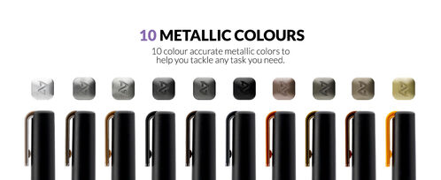 GAALHERI - METALLIC SERIES MARKER 06 - ZIRCONIUM BLACK - 1 UNIT