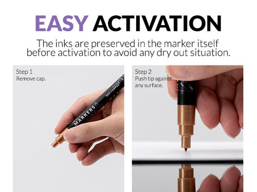 GAALHERI - METALLIC SERIES MARKER 10 - FLASHY GOLD - 1 UNIT