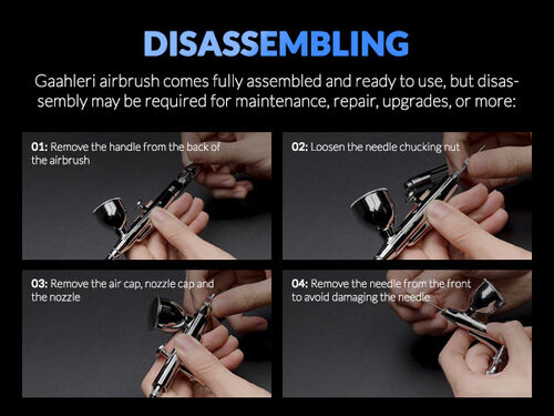 GAALHERI - AIRBRUSH PREMIUM SERIES GHPM-MOBIOUS SP 0.3 & 0.5MM SIPHON FEED DUAL ACTION