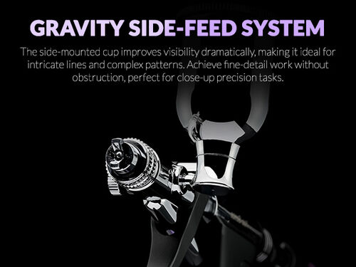 GAALHERI - AIRBRUSH ACE SERIES GHAC- SHALLOWTAIL SD 0.28 & 0.5MM & FAN CAP TRIGGER TYPE DUAL ACTION