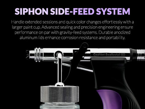 GAALHERI - AIRBRUSH ACE SERIES GHAC- SHALLOWTAIL SD 0.28 & 0.5MM & FAN CAP TRIGGER TYPE DUAL ACTION