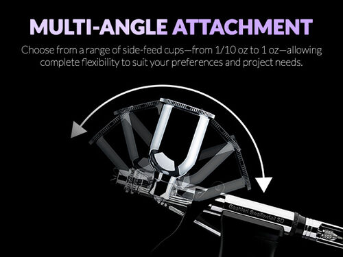 GAALHERI - AIRBRUSH ACE SERIES GHAC- SHALLOWTAIL SD 0.28 & 0.5MM & FAN CAP TRIGGER TYPE DUAL ACTION