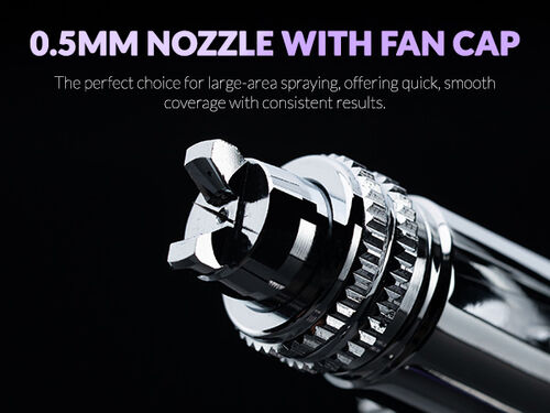 GAALHERI - AIRBRUSH ACE SERIES GHAC- SHALLOWTAIL SD 0.28 & 0.5MM & FAN CAP TRIGGER TYPE DUAL ACTION