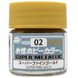 AQUEOUS SUPER METALLIC COLORS -HSM-02- SUPERFINE GOLD 10ML