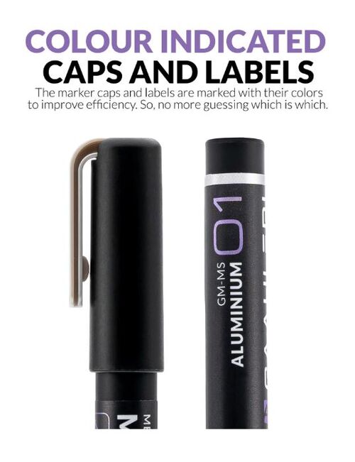 GAAHLERI - METALLIC SERIES MARKER 01 - ALUMININUM - 2 UNIT