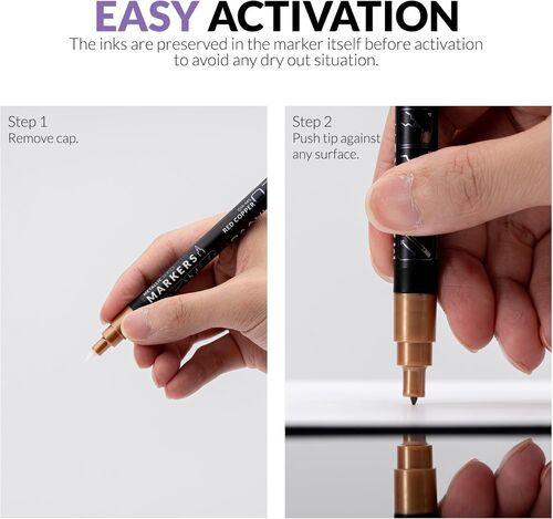 GAAHLERI - METALLIC SERIES MARKER 01 - ALUMININUM - 2 UNIT