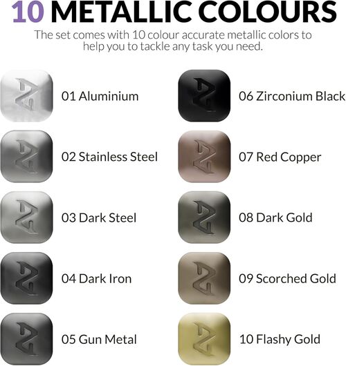 GAAHLERI - METALLIC SERIES MARKER 03 - DARK STEEL - 2 UNIT