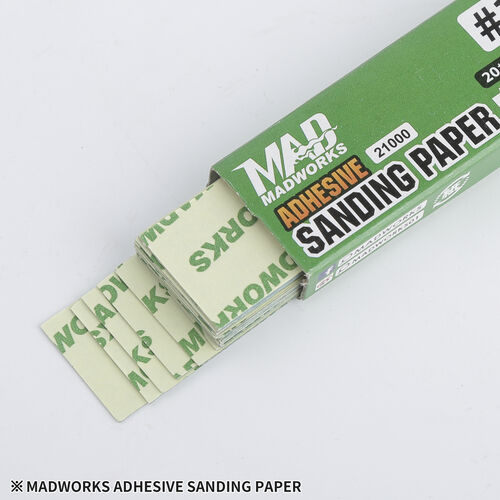 MADWORKS Adhesive Backed Sandpaper & Board #1000 20 pieces