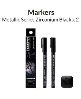 GAAHLERI - METALLIC SERIES MARKER 06 - ZIRCONIUM BLACK - 2 UNIT