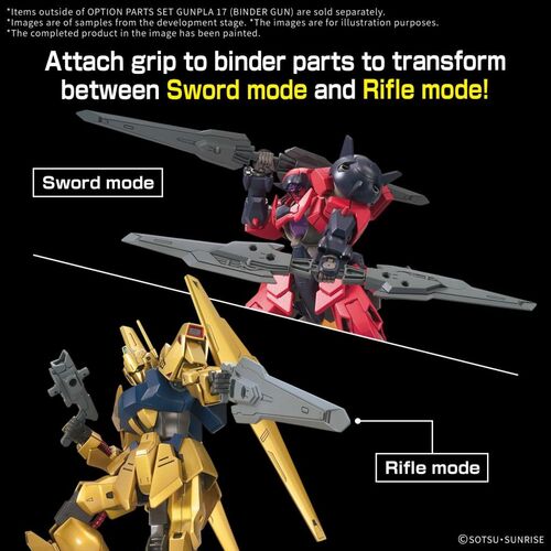 GUNDAM OPTION PARTS -OPS17- GUNPLA 17 BINDER GUN  1/144