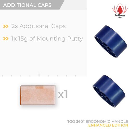 REDGRASS Painting Handle - RGG360 2x additional caps - Blue