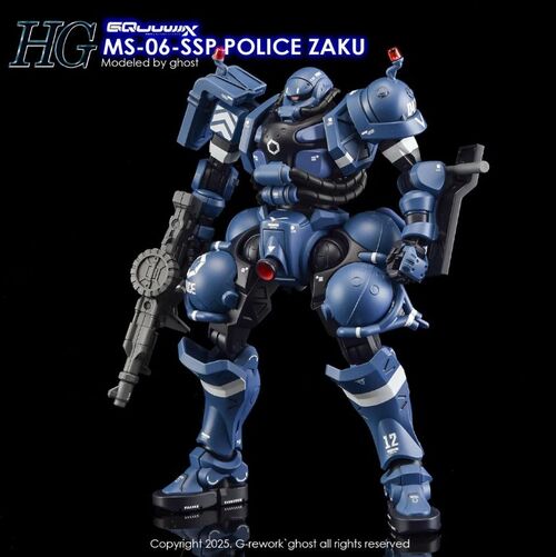 G REWORK - HG - GQ02  POLICE ZAKU GQUUUUUX