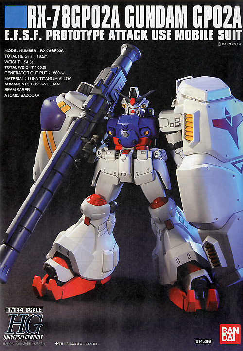 GUNDAM HGUC -066- 0083 RX-78GP02A GUNDAM GP02A 1/144