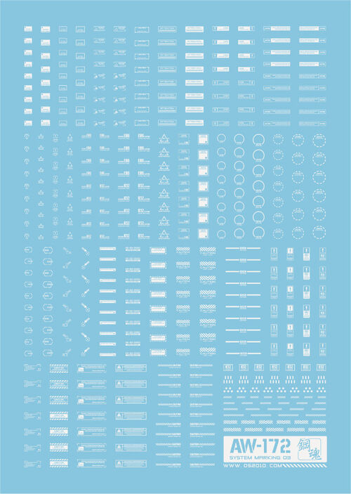 STEEL SERIES  AW Water Decal AW-172 Detail-up Warning Sign 03 - White 1/144 1/100