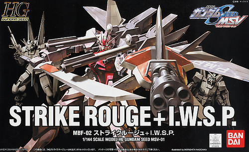 GUNDAM HG SEED -MSV01- STRIKE ROUGE + IWSP 1/144