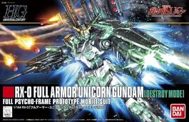 GUNDAM HGUC -178- UC RX-0 FULL ARMOR UNICORN GUNDAM (DESTROY MODE) 1/144