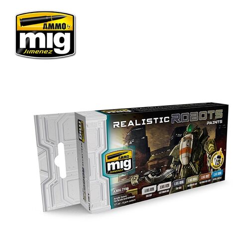 AMMO MIG Acrylic Color Set - Realistic Robots Color Set