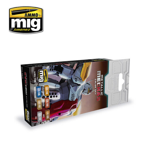 AMMO MIG Acrylic Color Set - Metallic Mechas Color Set