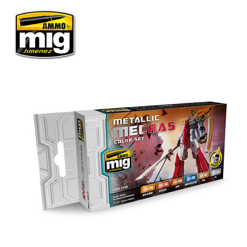 AMMO MIG Acrylic Color Set - Metallic Mechas Color Set