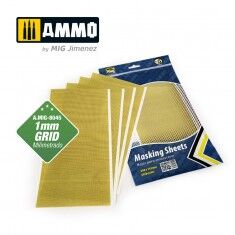 AMMO MIG MASKING SHEETS 1MM GRID X5 SHEETS 290X145MM