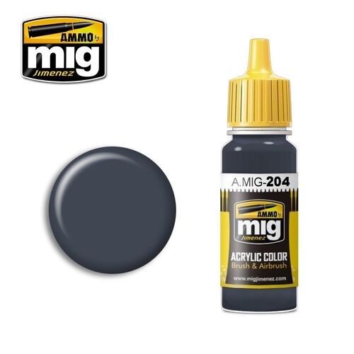 AMMO ACRYLIC -204- FS 36118 MEDIUM GUNSHIP GRAY - 17ML