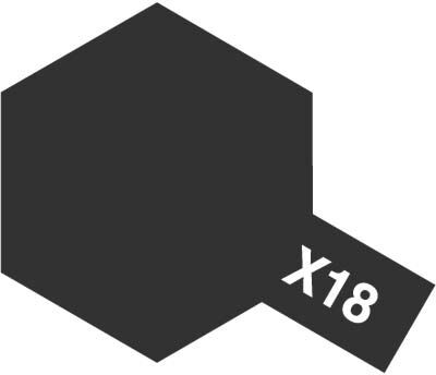 TAMIYA X-18 SEMI GLOSS BLACK - 10ML
