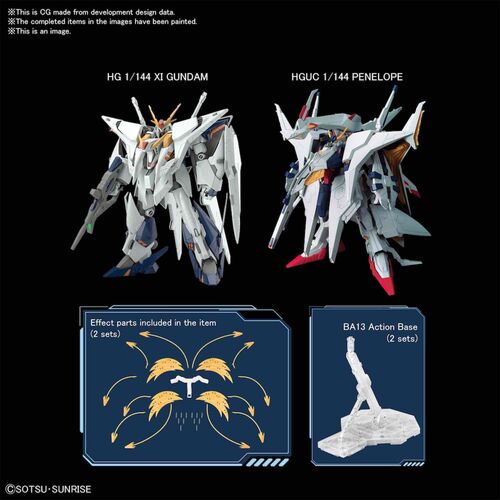 GUNDAM HGUC XI GUNDAM VS PENELOPE FUNNEL MISSILE EFFECT 1/144