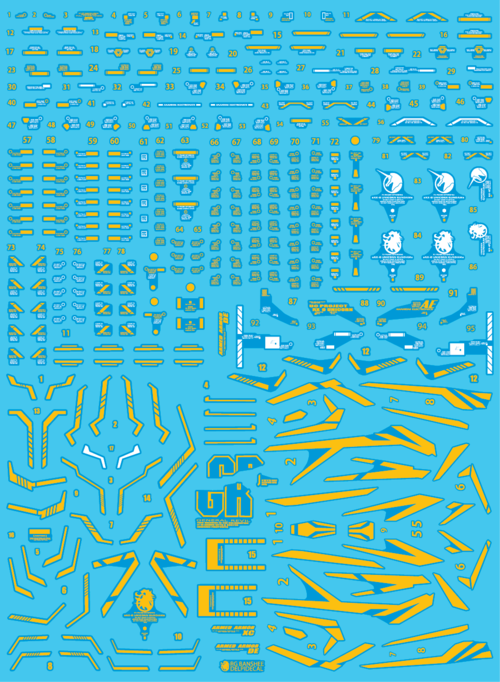 DELPI DECAL - 1/144 RG - BANSHEE WATER DECAL - HOLO