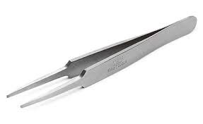 TAMIYA HG STRAIGHT TWEEZERS - ROUND TIP