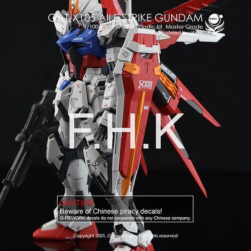 Bandai Hobby MG Aile Strike Gundam Ver. RM 1/100 Scale Action Figure Model  Kit