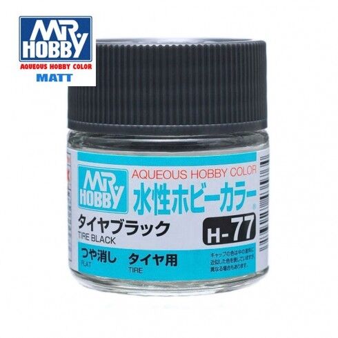 AQUEOUS -H77- TIRE BLACK -NEGRO NEUMATICO- (MR. COLOR) 10ML