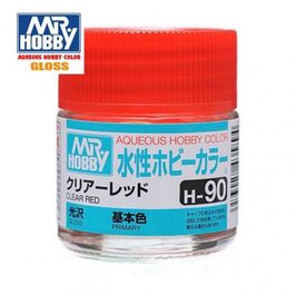 AQUEOUS -H90- CLEAR RED -ROJO CLARO TRANS- (MR. COLOR) 10ML AQUEOUS -H90- CLEAR RED -ROJO CLARO TRANS- (MR. COLOR) 10ML
