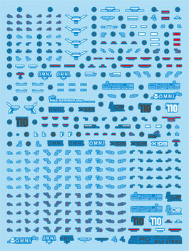 DELPI DECAL - 1/144 RG - AILE STRIKE WATER DECAL NORMAL